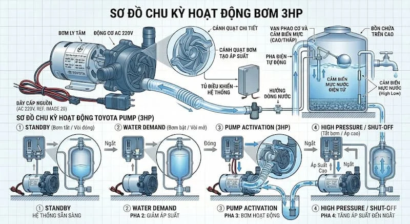 Nguyên lí của bơm 3hp