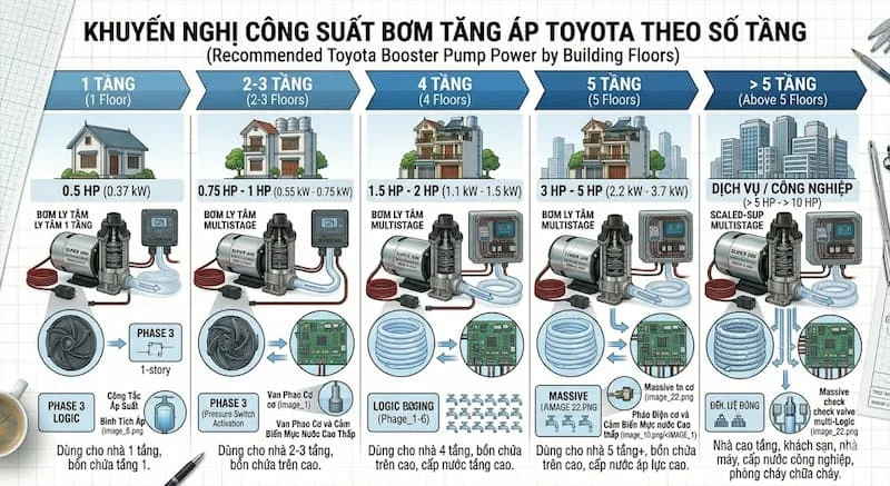 Nguyên lí hoạt động của máy bơm lên cao