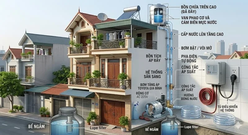 Định nghĩa của máy bơm lên cao