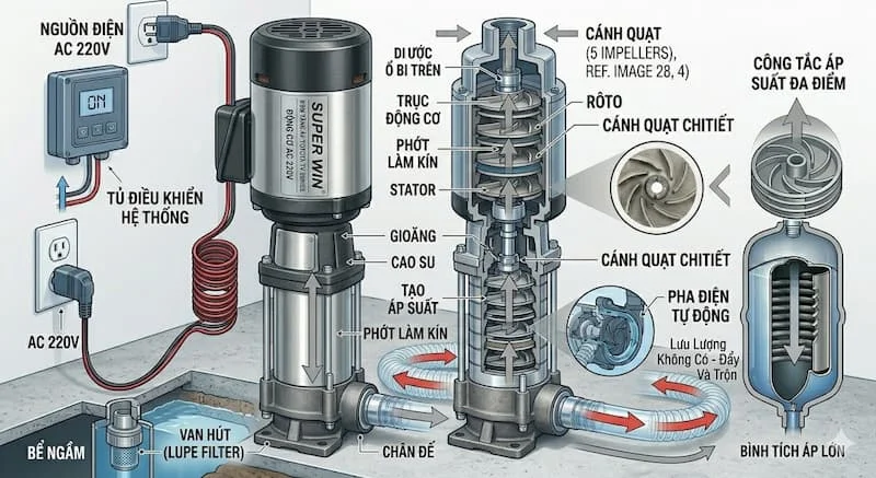 Nguyên nhân bơm nước bị nóng