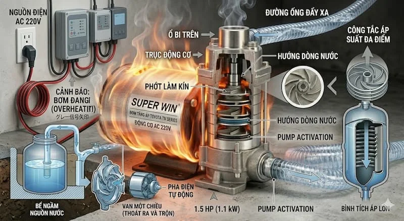 Định nghĩa bơm nước bị nóng