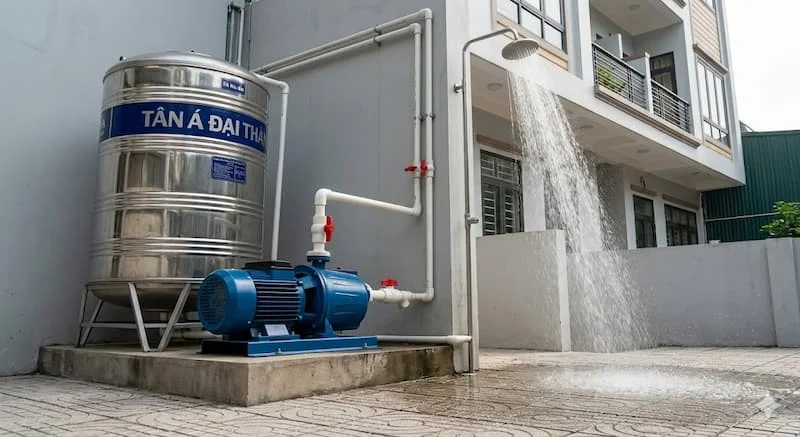 Định nghĩa máy bơm nước 1500W tăng áp