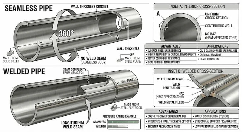 Nguyên lí hoạt động của ống inox đúc
