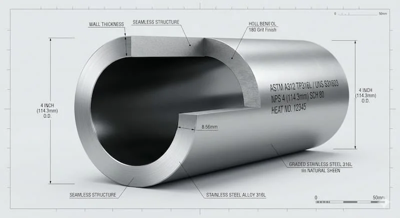 Định nghĩa của ống đúc inox