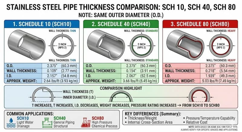 Ứng dụng của quy cách ống inox
