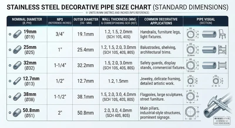 Định nghĩa của quy cách ống inox 