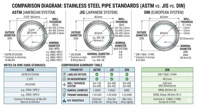 Ứng dụng của quy chuẩn ống thép inox