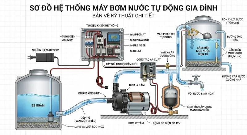 Định nghĩa của sơ đồ máy bơm