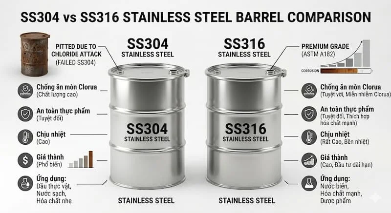 Định nghĩa về thùng inox