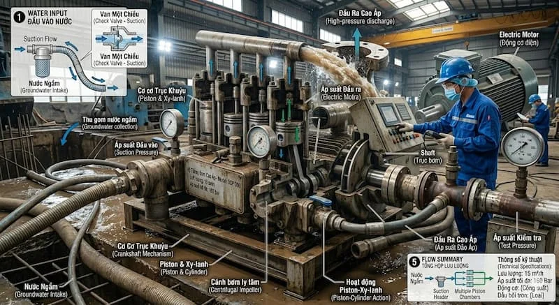 Nguyên lí hoạt động của bơm THD