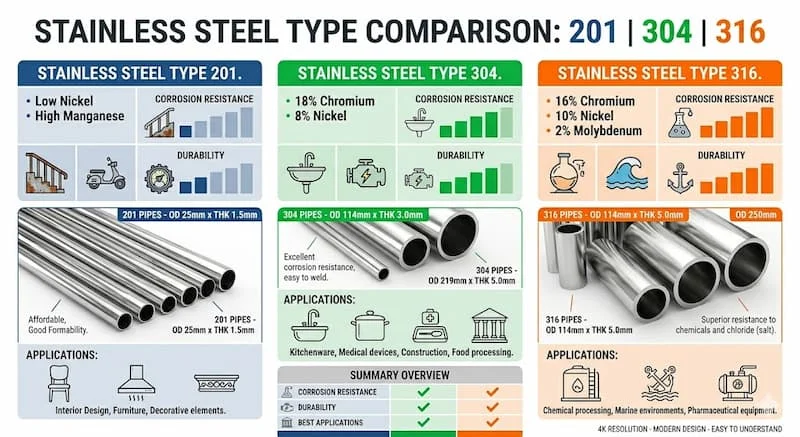 Nguyên lí của ống thép inox