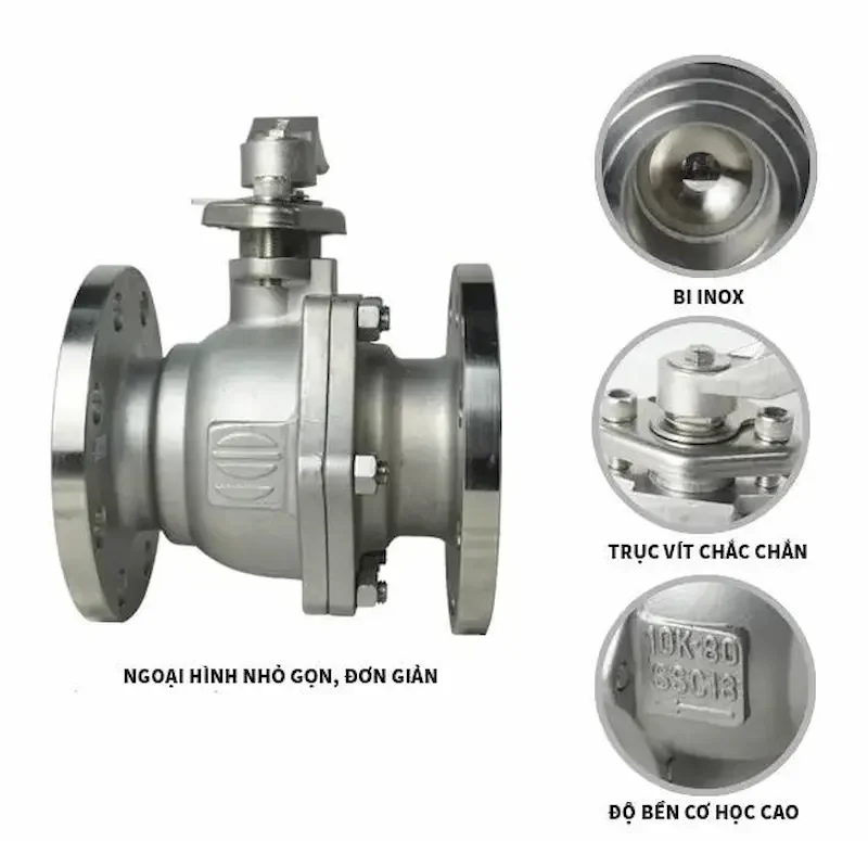 Ứng dụng của van bi mặt bích