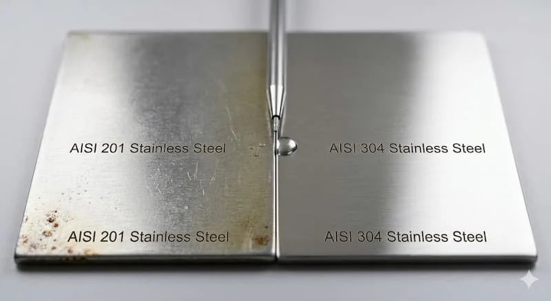 Cách phân biệt hai loại inox