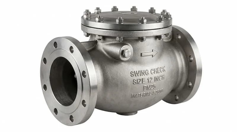 Định nghĩa về non return swing check valve