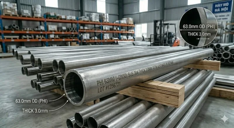 Định nghĩa của ống inox 63