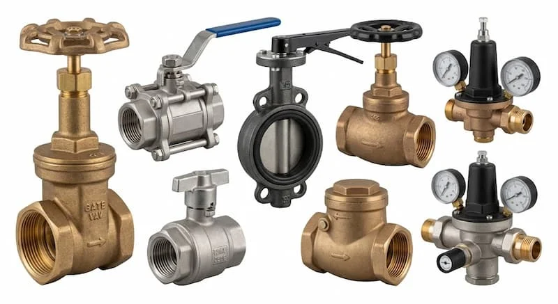 Định nghĩa về types of water valve