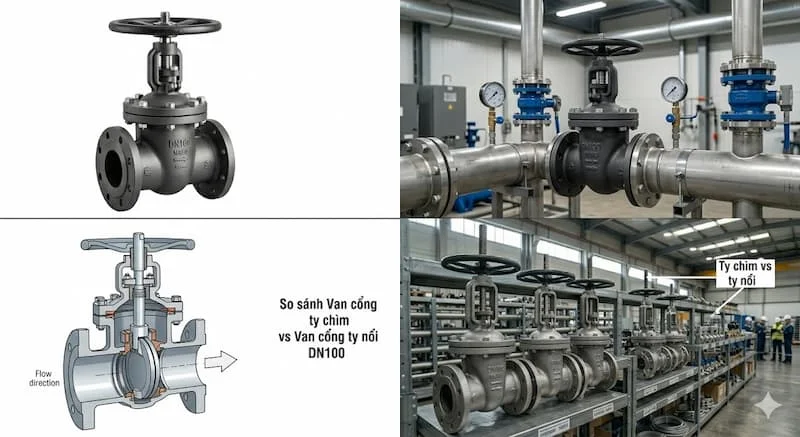 Định nghĩa về van cổng ty chìm BB DN100