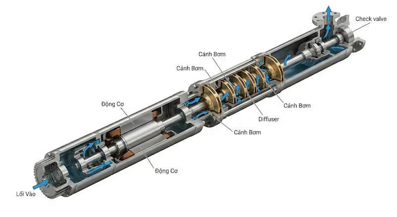 Cấu tạo của bơm hỏa tiễn 