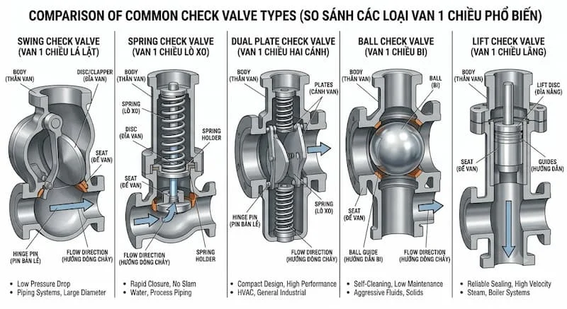 So sánh các loại van