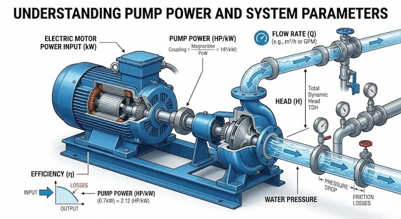 Định nghĩa về công suất bơm