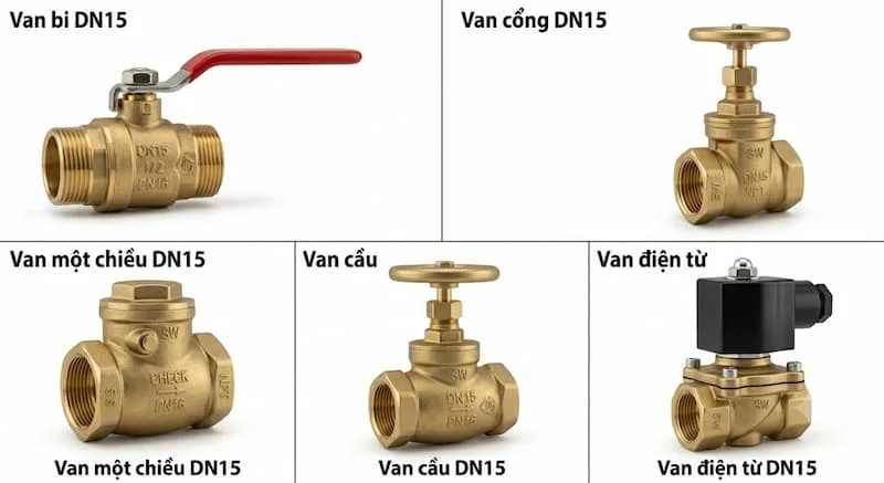 Các loại van phổ biến