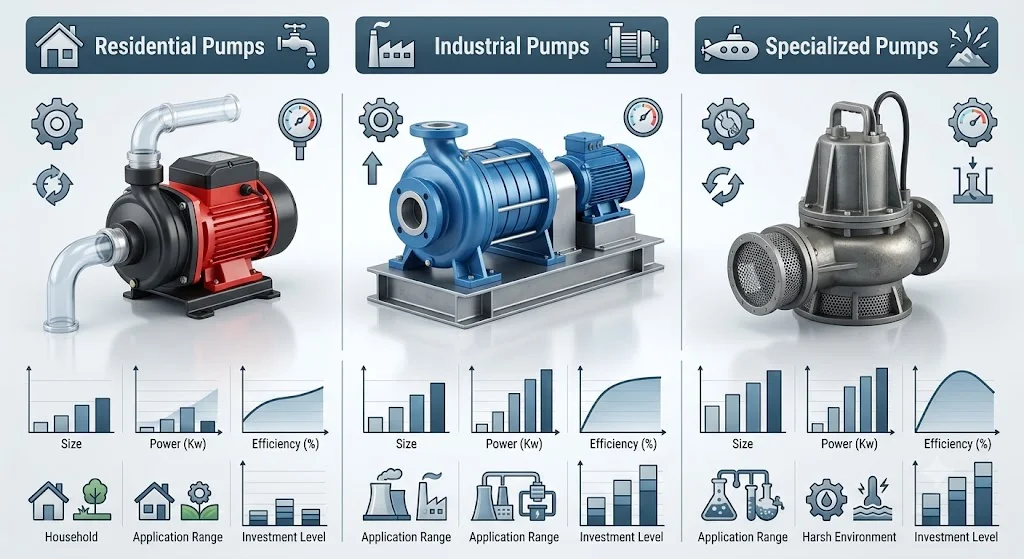 So sánh giữa các loại máy bơm nước
