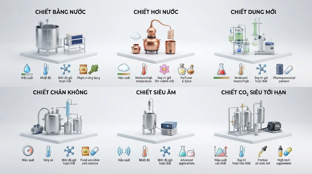So sánh các loại máy chiết
