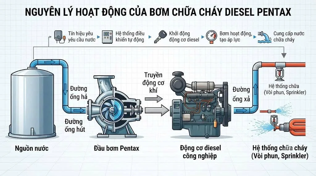 Nguyên lý hoạt động của máy bơm