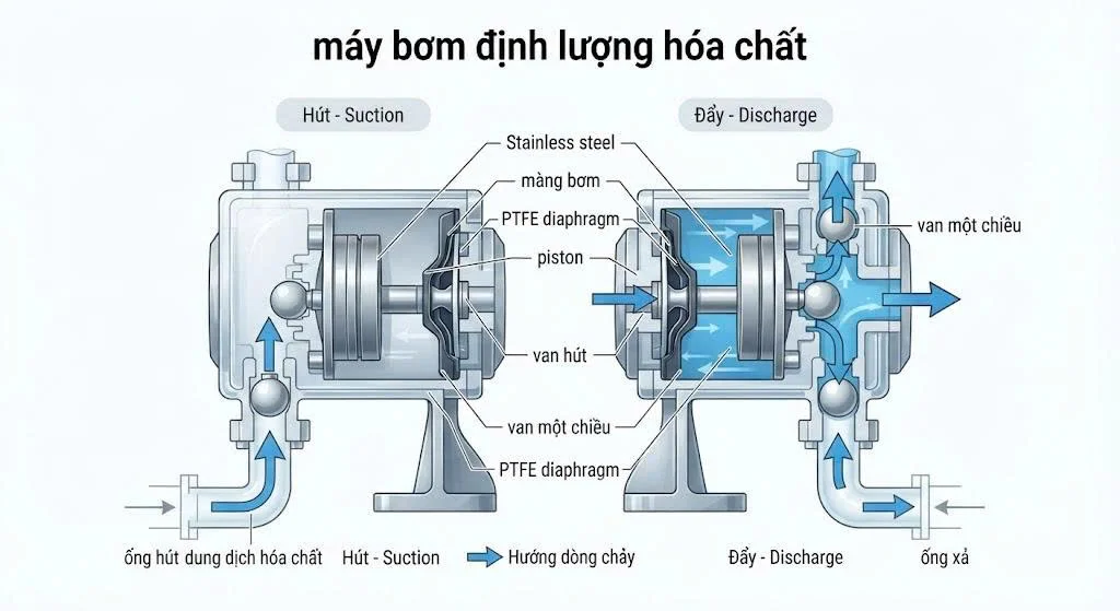 Nguyên lý hoạt động của bơm này