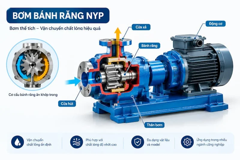 Định nghĩa về bơm bánh răng nyp