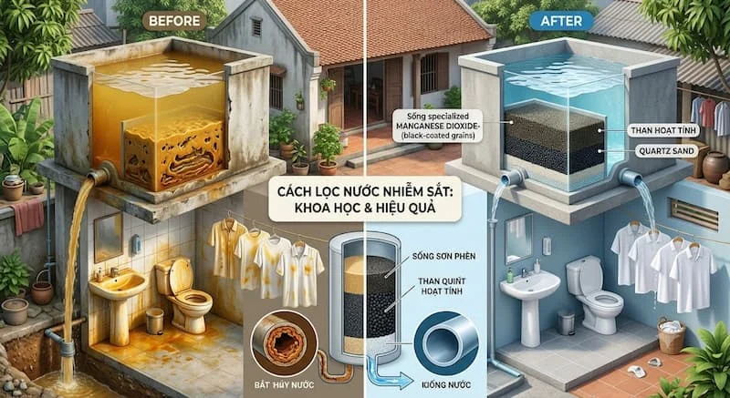 Định nghĩa của lọc nước nhiễm sắt
