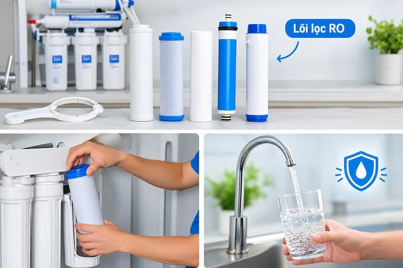Cách thay lõi lọc RO từng bước