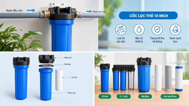 Định nghĩa cốc lọc thô 10 inch