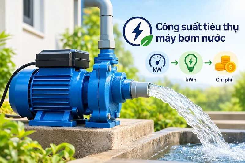 Định nghĩa về công suất tiêu thụ máy bơm nước