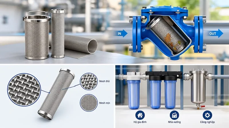 Các loại lưới lọc phổ biến