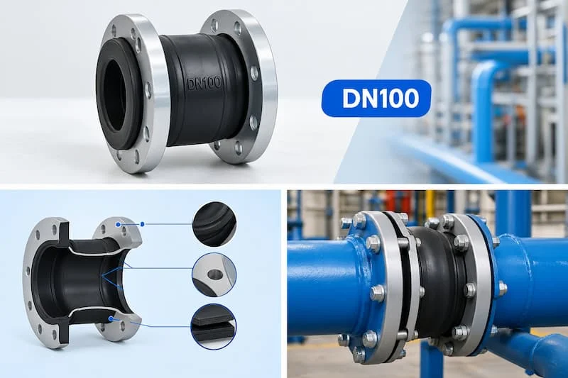 Định nghĩa về khớp nối mềm cao su DN100