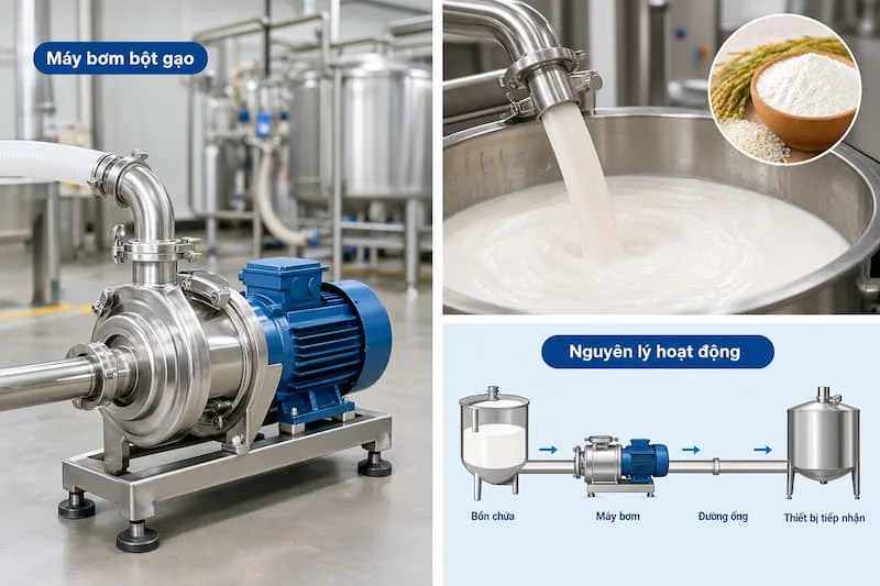 Định nghĩa về máy bơm bột gạo