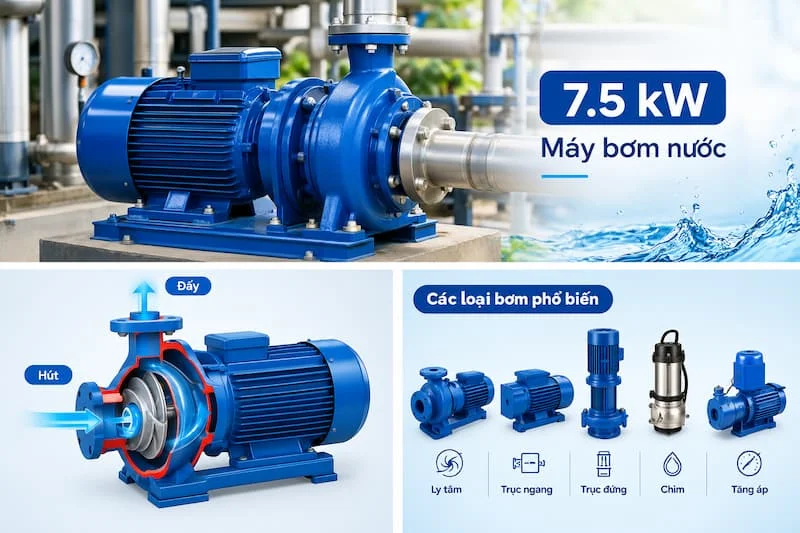 Định nghĩa về máy bơm nước 7 5 kW