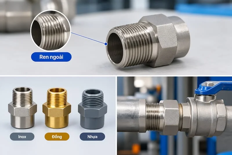 Định nghĩa về nối 34 ren ngoài