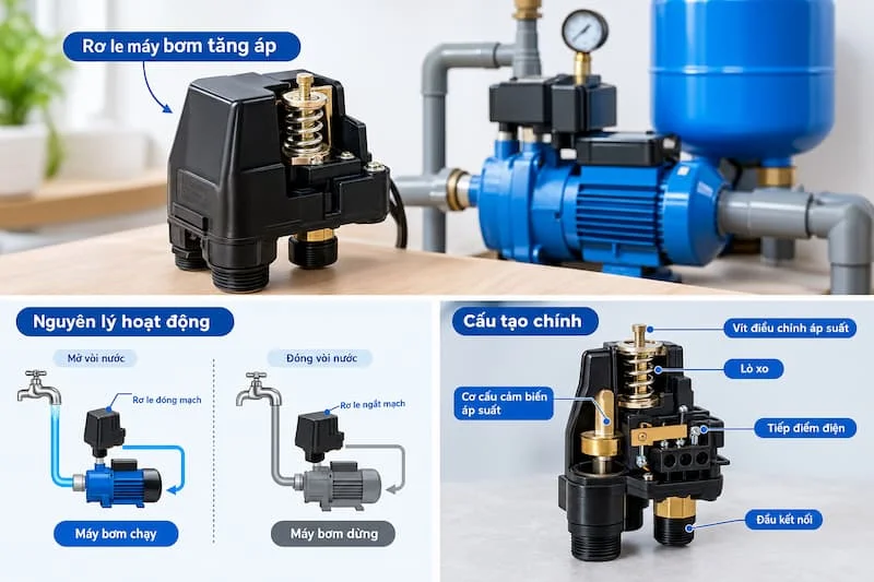 Định nghĩa về rơ le máy bơm tăng áp