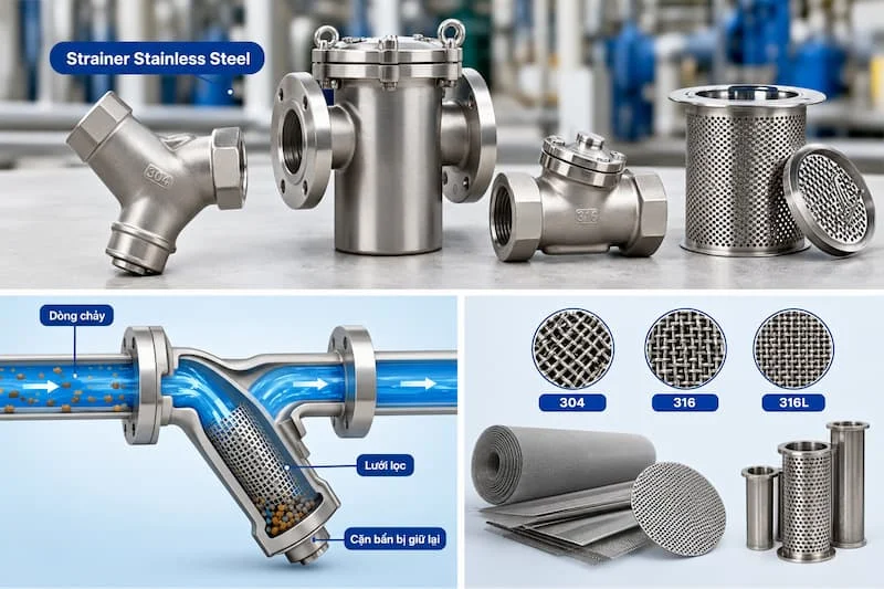 Định nghĩa về strainer stainless steel