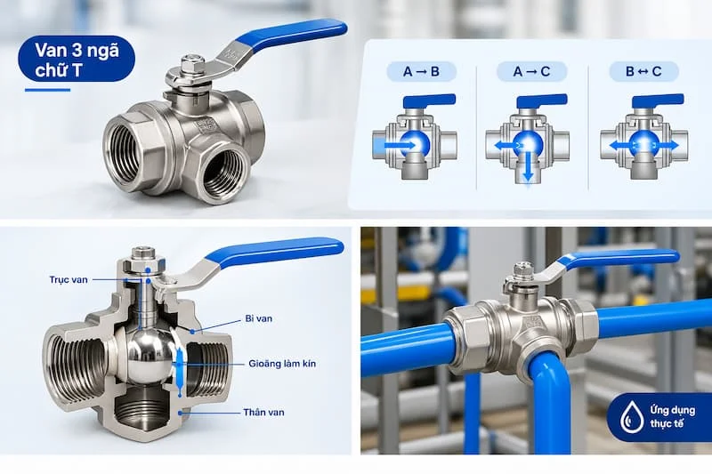 Định nghĩa về van 3 ngã chữ T