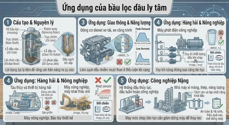 Ứng dụng của bầu lọc ly tâm