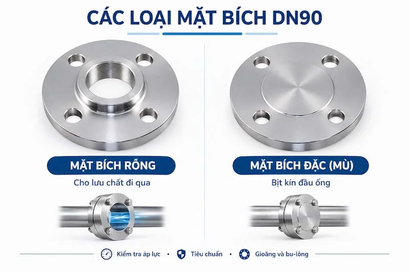 Các loại mặt bích phổ biến