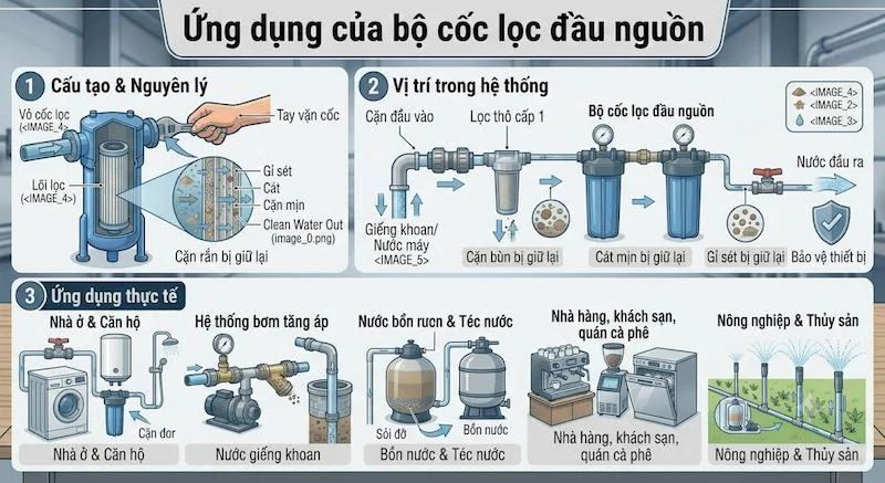 Ứng dụng của bộ cốc lọc
