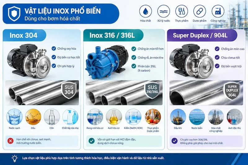 Phân loại các vật liệu phổ biến