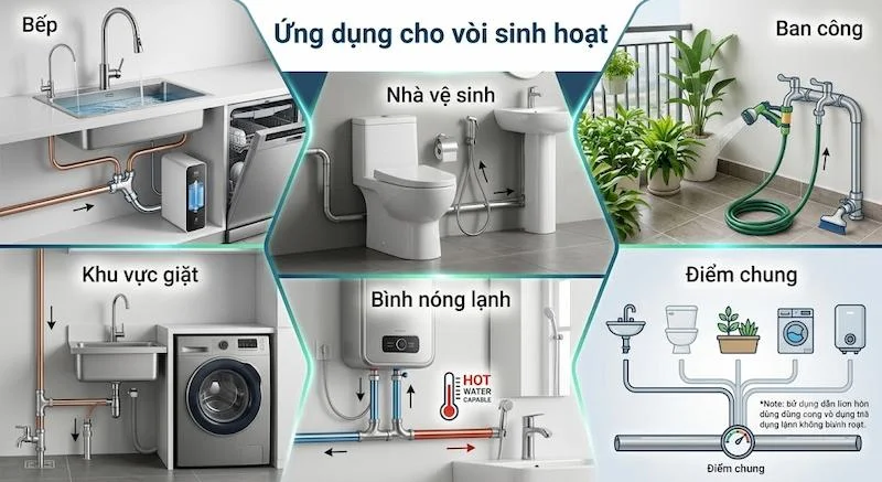 Ứng dụng của chia nước Y