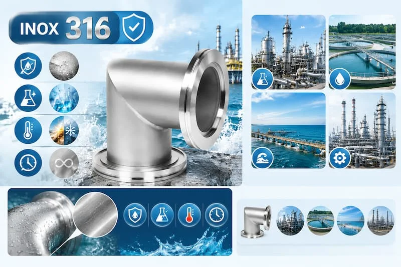 Chi tiết về co vuống inox 316