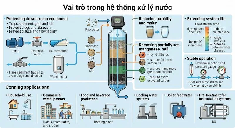 Vai trò của cột lọc inox 304