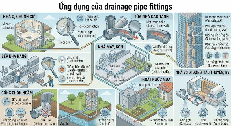 Ứng dụng của phụ kiện nối